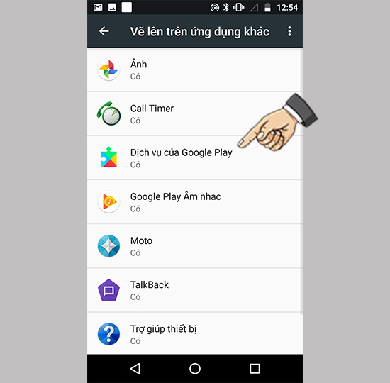 Tắt các app bạn muốn